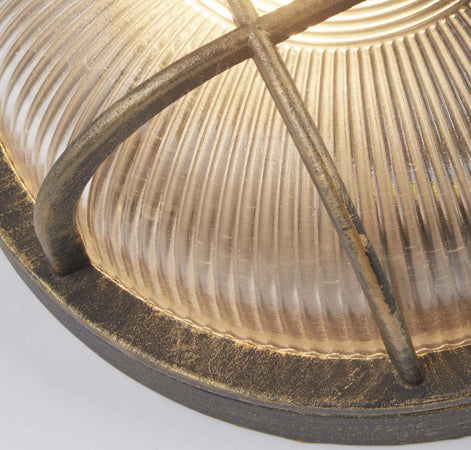 Plafoniera-Esterno-Vintage---Decò-Paratia-Alluminio-Oro-Trasparente-1-Luce-E27