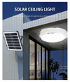 Plafoniera Faro Led Pannello Solare 200 W Con Sensore Crepuscolare Ip65 Esterno