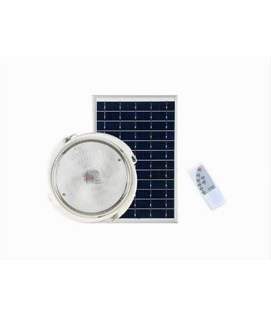 Plafoniera Faro Led Pannello Solare 200 W Con Sensore Crepuscolare Ip65 Esterno