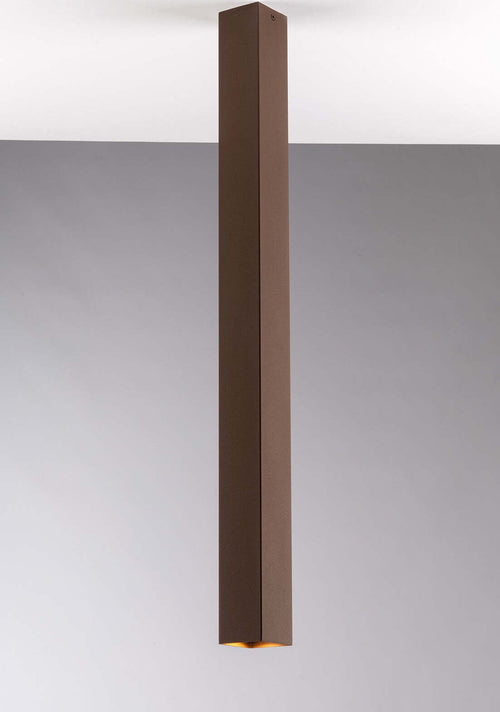 Plafoniera Fluke Quadra Corten 1Xgu10 6X6X75Cm Illuminazione/Illuminazione per interni/Lampadari lampade a sospensione e plafoniere/Plafoniere Led Mall Home - Napoli, Commerciovirtuoso.it