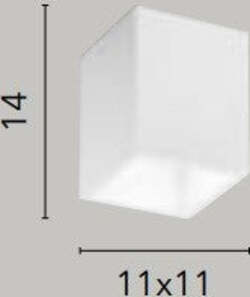 Plafoniera-Foster-Bianca-1Xgu10-11X11X14Cm