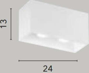 Plafoniera-Foster-Bianca-2Xgu10-24X10X13Cm