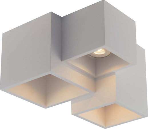 Plafoniera Foster Bianca 3Xgu10 23X15,3X24Cm Illuminazione/Illuminazione per interni/Lampadari lampade a sospensione e plafoniere/Plafoniere Led Mall Home - Napoli, Commerciovirtuoso.it