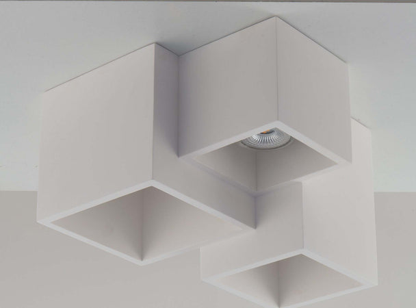 Plafoniera Foster Bianca 3Xgu10 23X15,3X24Cm Illuminazione/Illuminazione per interni/Lampadari lampade a sospensione e plafoniere/Plafoniere Led Mall Home - Napoli, Commerciovirtuoso.it