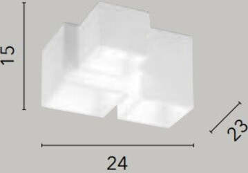 Plafoniera-Foster-Bianca-3Xgu10-23X15,3X24Cm