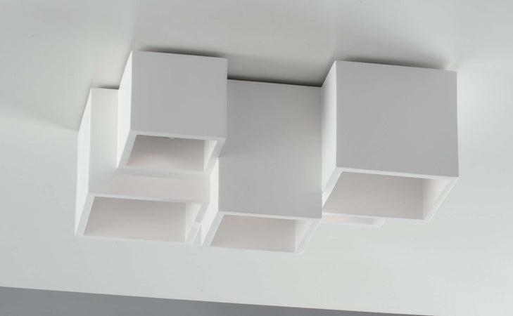 Plafoniera Foster Bianca 5Xgu10 37X24,8X15,2Cm Illuminazione/Illuminazione per interni/Lampadari lampade a sospensione e plafoniere/Plafoniere Led Mall Home - Napoli, Commerciovirtuoso.it