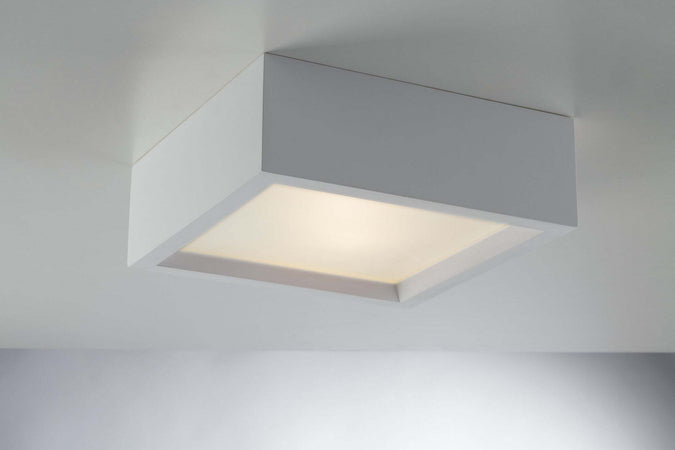 Plafoniera Gabriel Bianca 2Xe27 25X25X8,5Cm Illuminazione/Illuminazione per interni/Lampadari lampade a sospensione e plafoniere/Plafoniere Led Mall Home - Napoli, Commerciovirtuoso.it