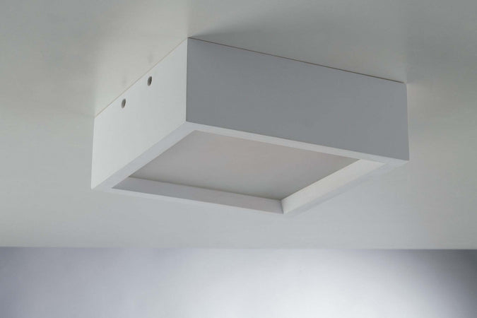 Plafoniera Gabriel Bianca 2Xe27 25X25X8,5Cm Illuminazione/Illuminazione per interni/Lampadari lampade a sospensione e plafoniere/Plafoniere Led Mall Home - Napoli, Commerciovirtuoso.it