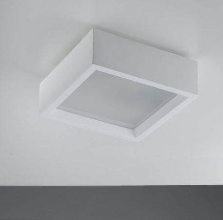 Plafoniera Gabriel Bianca 2Xe27 25X25X8,5Cm Illuminazione/Illuminazione per interni/Lampadari lampade a sospensione e plafoniere/Plafoniere Led Mall Home - Napoli, Commerciovirtuoso.it