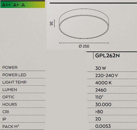 Plafoniera-Gea-Led-CLOE-35-GPL262N-IP20-alluminio-lampada-soffitto-moderna