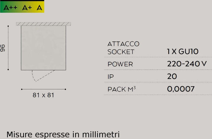 Plafoniera-Gea-Led-NOTUS-Q-LED-lampada-soffitto-parallelepipedo-orientabile-moderna-alluminio-interni-GU10