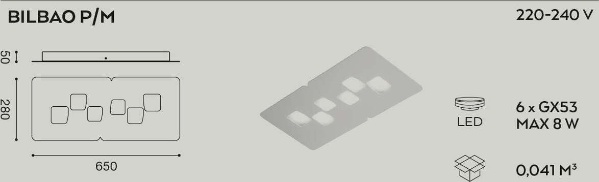 Plafoniera-Gea-Luce-BILBAO-PM-GX53-LED-tortora-lampada-soffitto-moderna