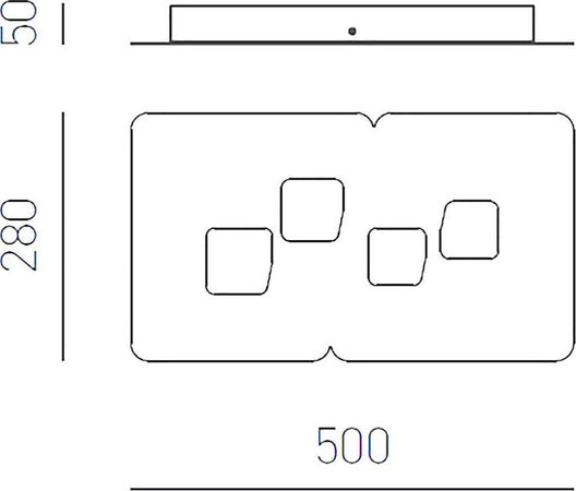 Plafoniera-Gea-Luce-BILBAO-PP-GX53-LED-acciaio-lampada-soffitto-moderna