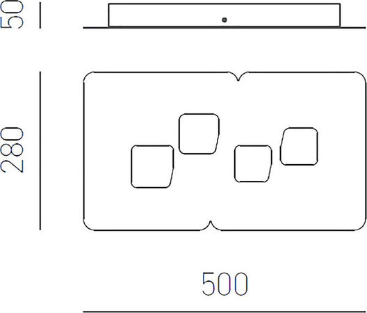 Plafoniera-Gea-Luce-BILBAO-PP-GX53-LED-bianco-lampada-soffitto-moderna