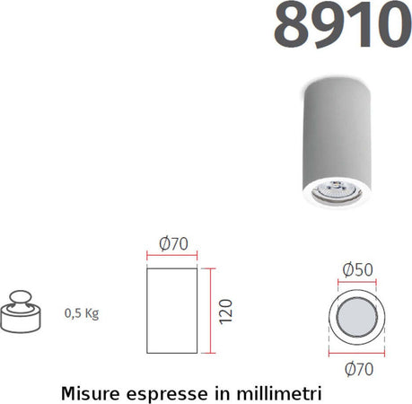 Plafoniera-gesso-Belfiore-9010-FIORI-8910-8912-GU10-LED-IP20-lampada-soffitto-cilindro
