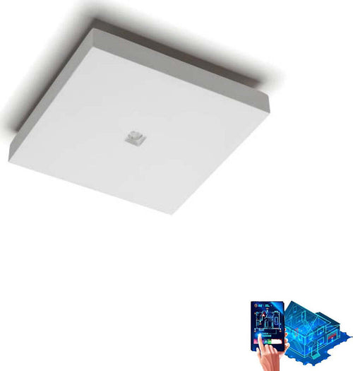 Plafoniera-gesso-Belfiore-9010-FLAT-8903A.3040-LED-SISTEMA-WIRELESS-lampada-soffitto