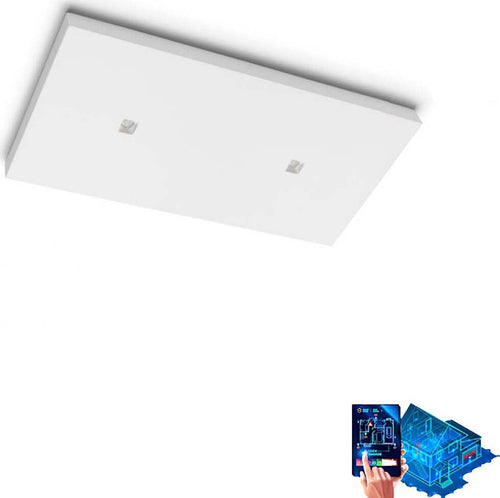 Plafoniera-gesso-Belfiore-9010-FLAT-DOUBLE-8903B.3040-LED-SISTEMA-WIRELESS-lampada-soffitto