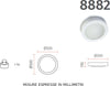Plafoniera-gesso-Belfiore-9010-SLUB-BIG-8882.3049-LED-lampada-soffitto-parete