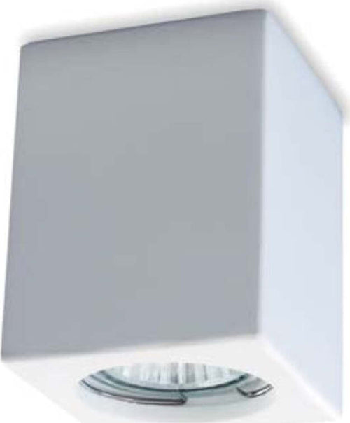 Plafoniera-gesso-Neo-Luce-9010-Belfiore-BF-0801-LED-lampada-soffitto-bianco-verniciabile-cubo-interno-GU10