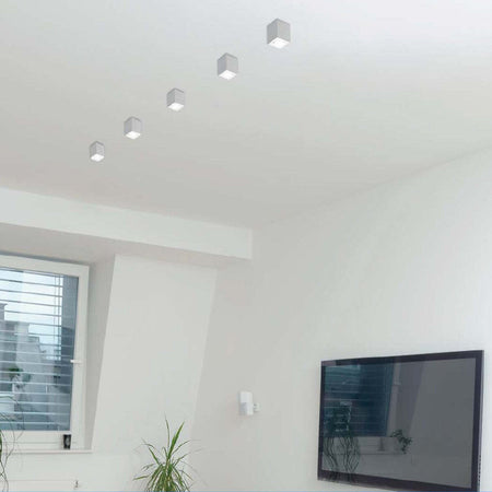Plafoniera-gesso-Neo-Luce-9010-Belfiore-BF-0801-LED-lampada-soffitto-bianco-verniciabile-cubo-interno-GU10