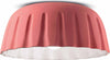 Plafoniera-Grande-Vintage-Decò-Madame-Gres-Ceramica-Rosa-Corallo-1-Luce-E27