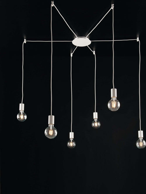 Plafoniera Habitat Bianca 6Xe27 500Cm Illuminazione/Illuminazione per interni/Lampadari lampade a sospensione e plafoniere/Plafoniere Led Mall Home - Napoli, Commerciovirtuoso.it