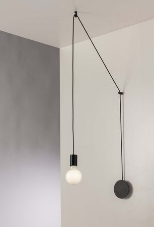 Plafoniera Habitat Nera 1Xe27 500Cm Illuminazione/Illuminazione per interni/Lampadari lampade a sospensione e plafoniere/Plafoniere Led Mall Home - Napoli, Commerciovirtuoso.it