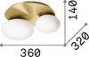 Plafoniera-Ideal-lux-NINFEA-293653-GX53-LED-ottone-lampada-soffitto-parete-classica