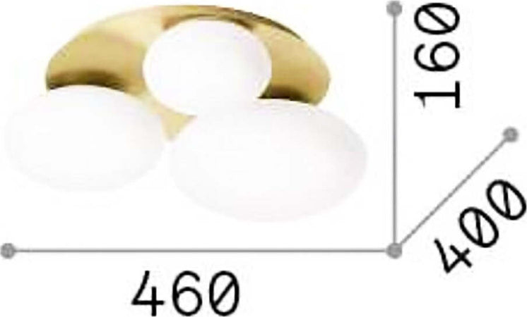 Plafoniera-Ideal-lux-NINFEA-293660-GX53-LED-ottone-lampada-soffitto-parete-classica