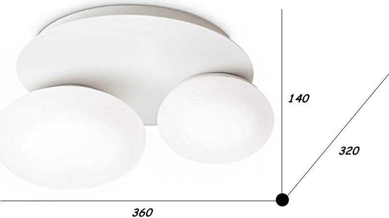 Plafoniera-Ideal-lux-NINFEA-306957-GX53-LED-bianco-lampada-soffitto-parete-moderna