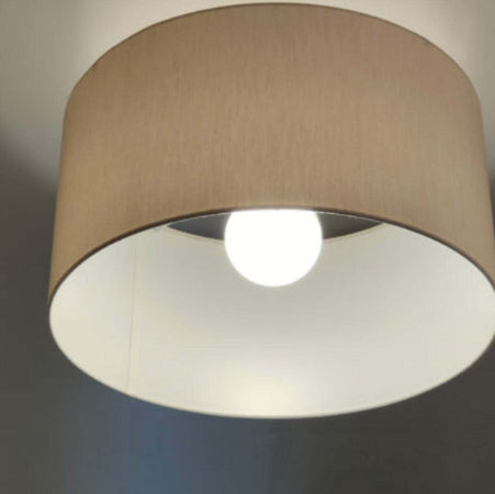 Plafoniera-Illuminando-CILINDRO-PL-58-E27-LED-metallo-tessuto-lampada-soffitto-classica-moderna