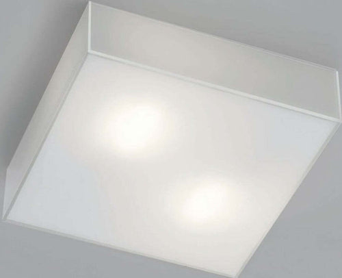 Plafoniera-Illuminando-CUBIC-PL30-E27-LED-lampada-soffitto-parete-moderna-vetro-bianco-interno