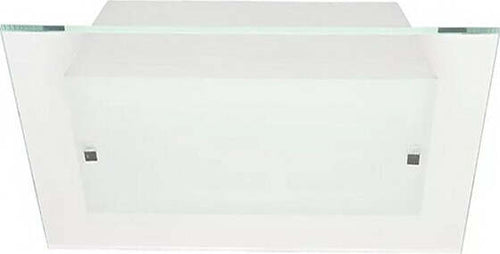 Plafoniera-Illuminando-FLAT-PL-30-E27-LED-lampada-soffitto-quadrata-moderna-vetro-satinato-trasparente-interno