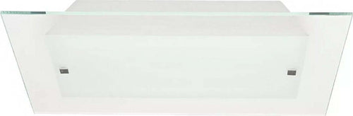 Plafoniera-Illuminando-FLAT-PL-50-E27-LEDlampada-soffitto-quadrata-moderna-vetro-satinato-trasparente-interno