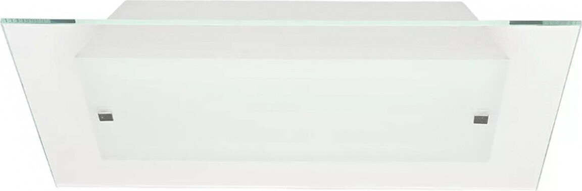 Plafoniera-Illuminando-FLAT-PL-60-E27-LED-lampada-soffitto-quadrata-moderna-vetro-satinato-trasparente-interno