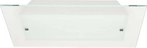 Plafoniera-Illuminando-FLAT-PL-60-E27-LED-lampada-soffitto-quadrata-moderna-vetro-satinato-trasparente-interno