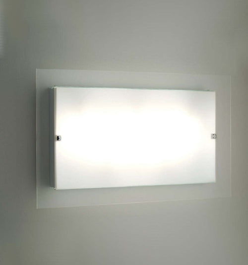 Plafoniera-Illuminando-FLAT-PL-RE-G-75x45-E27-LED-lampada-parete-soffitto-moderna-rettangolare-vetro-satinato-trasparente