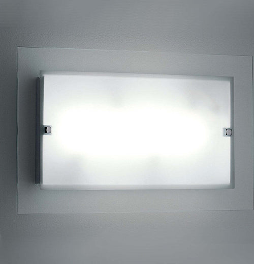 Plafoniera-Illuminando-FLAT-PL-RE-P-55x35-E27-LED-lampada-parete-soffitto-moderna-rettangolare-vetro-satinato-trasparente