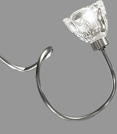 Plafoniera-Illuminando-GINEVRA-CLARA-6-G9-LED-lampada-soffitto-vetri-fiore-trasparente-bracci-modellabili