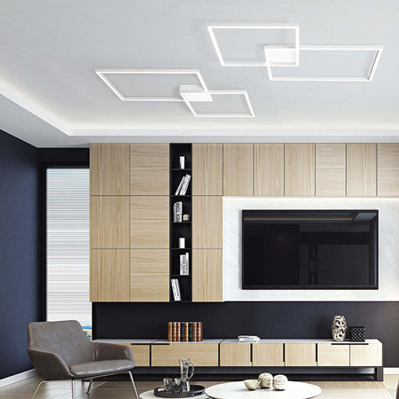 Plafoniera-In-Alluminio-Industrial-Cross-Colore-Bianco-Led