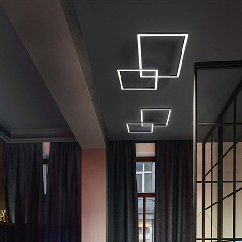 Plafoniera-In-Alluminio-Industrial-Cross-Nero-Led