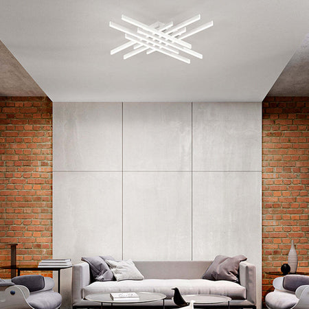Plafoniera-In-Alluminio-Moderna-Laser-Bianco-Led-Piccola