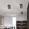 Plafoniera-In-Metallo-Moderna-Pixel-Nero-4-Luci