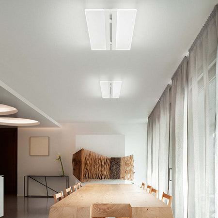Plafoniera-In-Metallo-Rettangolare-Moderna-Tape-Bianco-Led