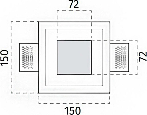 Plafoniera-incasso-gesso-Belfiore-9010-OVOLO-BIG-8936B-4014-LED-IP44-lampada-soffitto