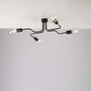 Plafoniera-Industrial-4-Luci-Ferro-Nero-e-Rame-Serie-Loft