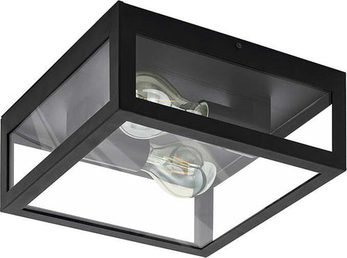 Plafoniera-Industrial-Amezola-2-Luci-Metallo-Nero