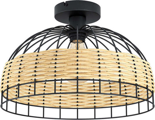 Plafoniera-Industrial-Anwick-1-Luce-Metallo-Nero