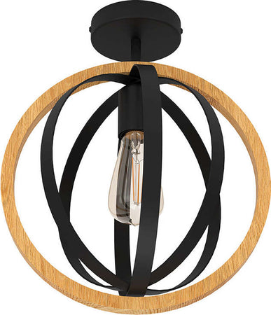 Plafoniera-Industrial-Basildon-1-Luce-Metallo-Nero-E-Marrone