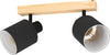 Plafoniera-Industrial-Batallas-2-Luci-Legno-Marrone-E-Nero